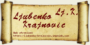Ljubenko Krajnović vizit kartica